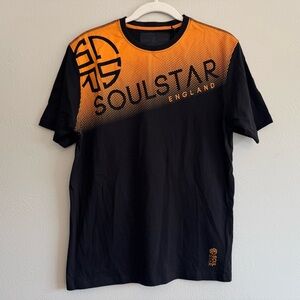 NWT Soulstar England Men’s Short Sleeve Orange and Black Shirt